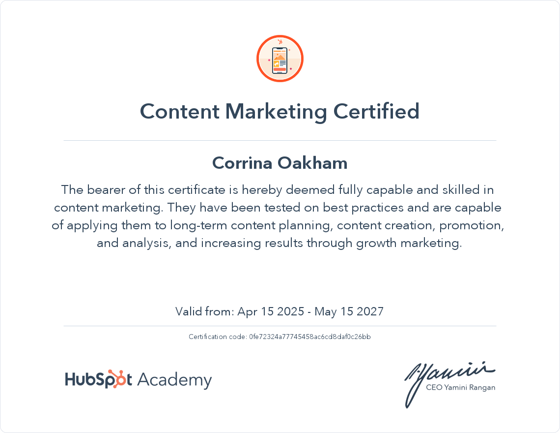 Hub Spot Content Marketing